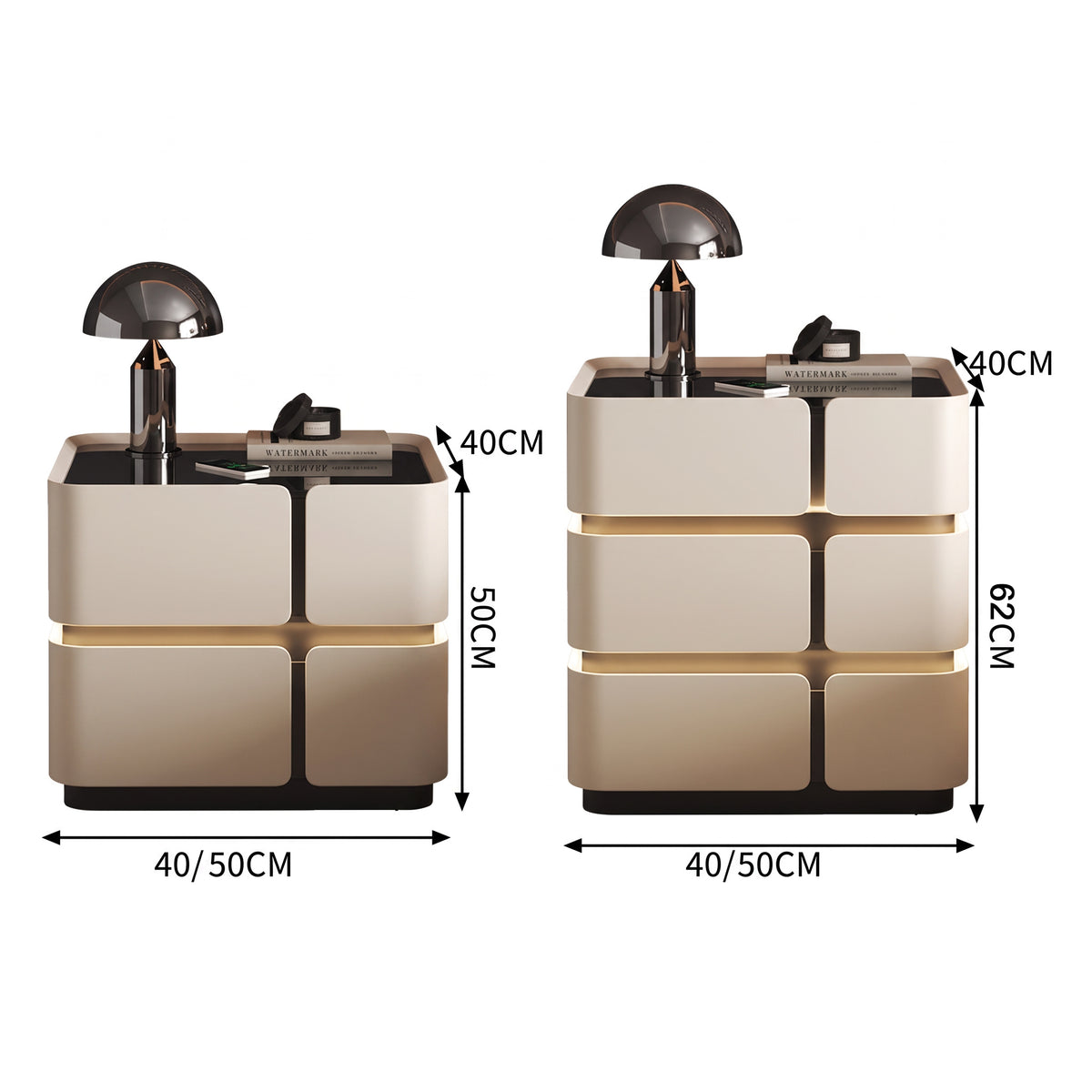 Rozměry a materiály — Szafka Nocna Soft Quad 3