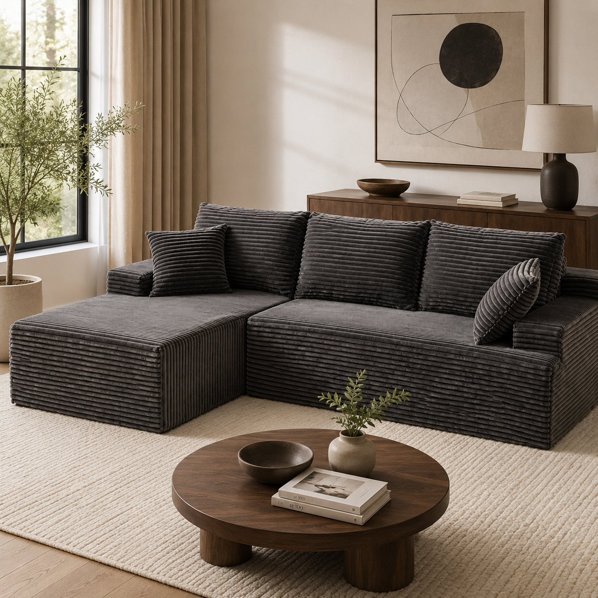 Maro — Bezramowa sofa modułowa z pianki 270 cm