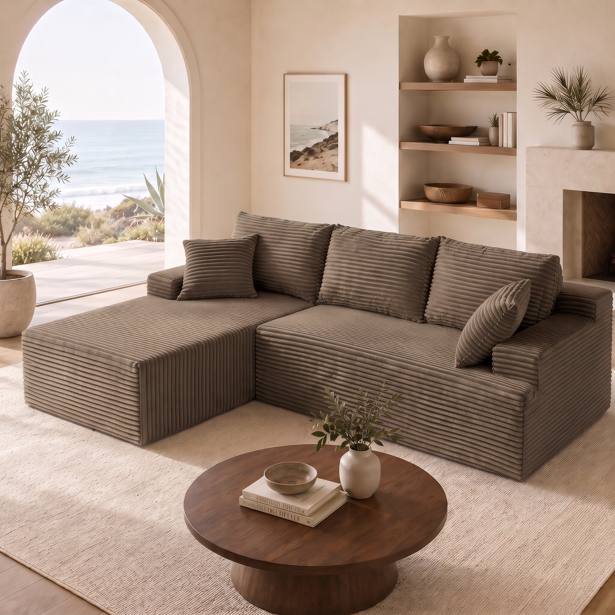 Maro — Bezramowa sofa modułowa z pianki 270 cm