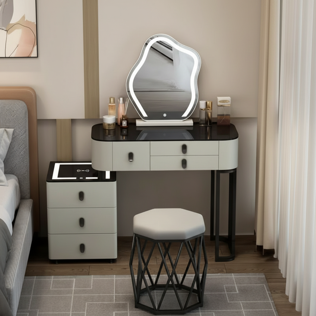 Lumira Soft - Toaletka LED Smart z ładowaniem Qi i Bluetooth