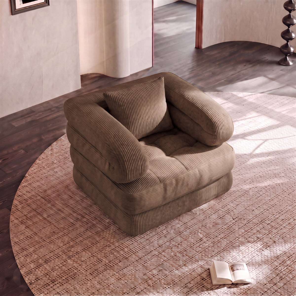Mova — Bezramowy fotel modułowy 90 cm