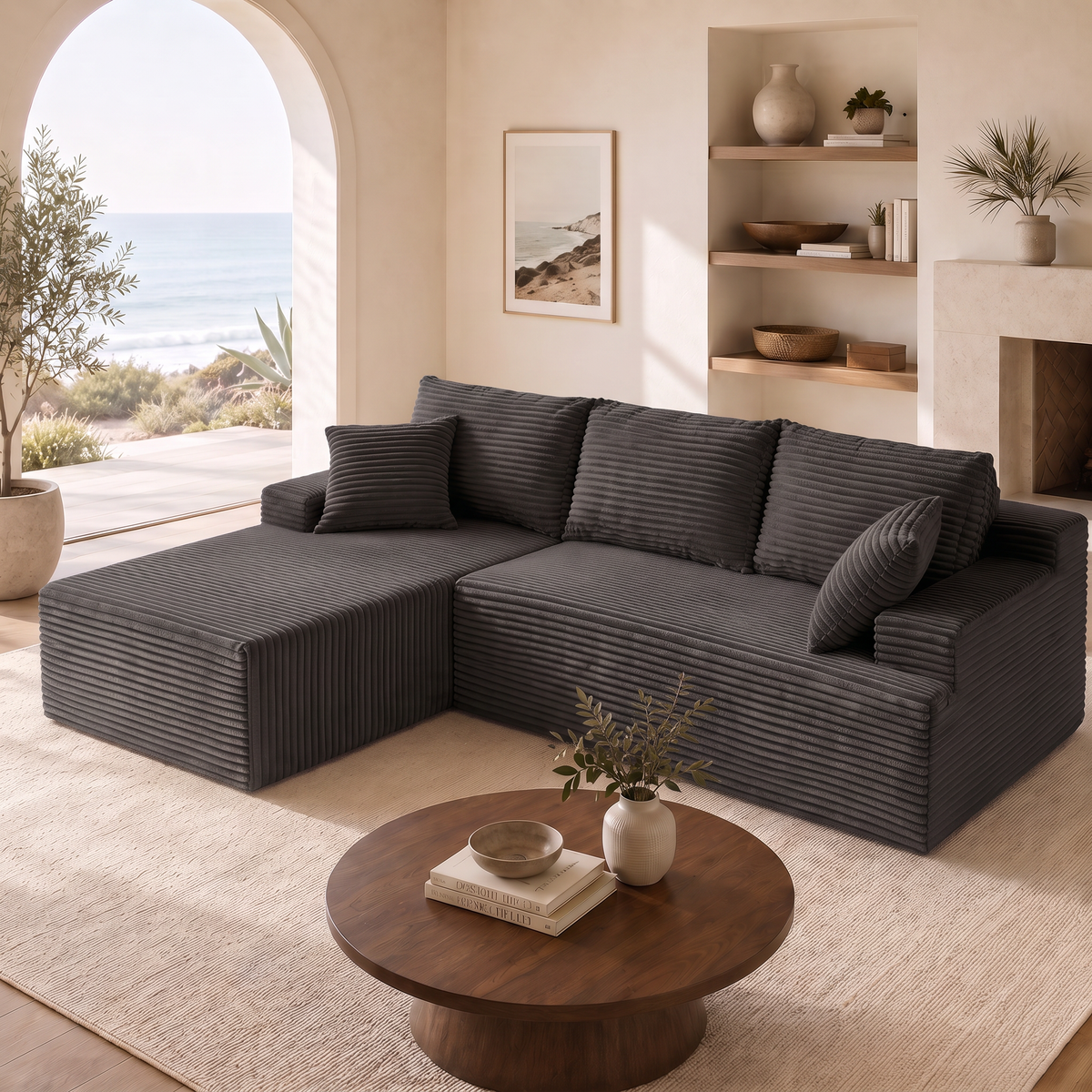 Maro — Bezramowa sofa modułowa z pianki 270 cm