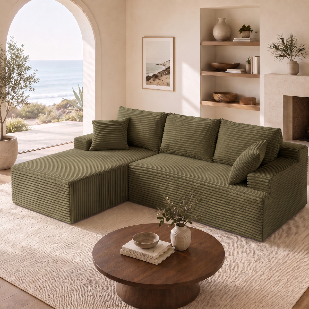 Maro — Bezramowa sofa modułowa z pianki 270 cm
