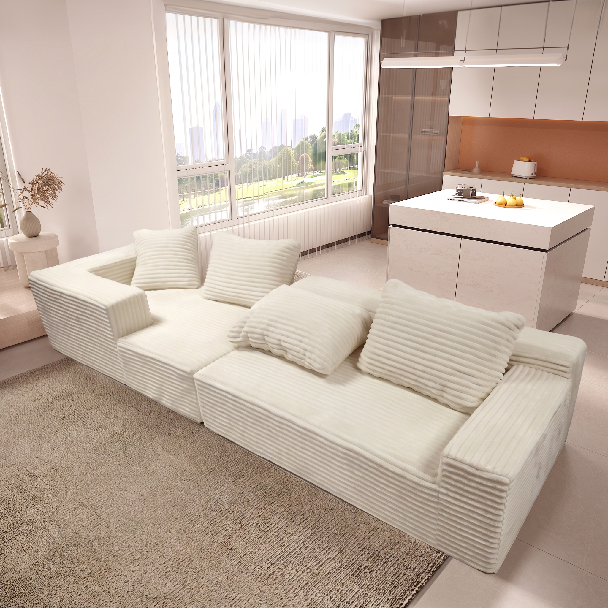Maro — Bezramowa sofa modułowa z pianki 270 cm