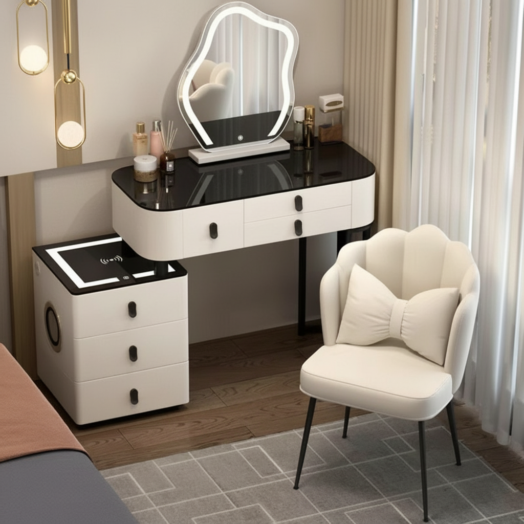 Lumira Soft - Toaletka LED Smart z ładowaniem Qi i Bluetooth
