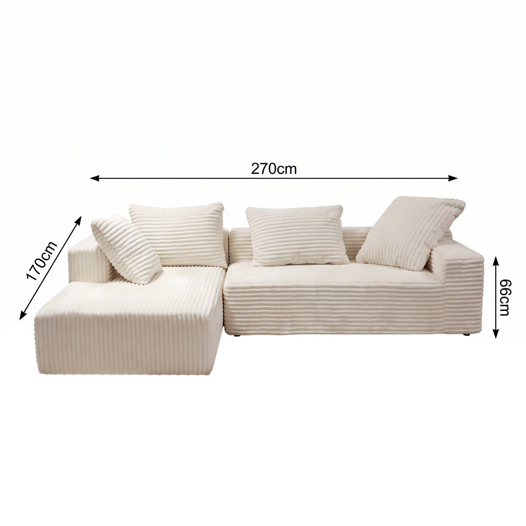 Maro — Bezramowa sofa modułowa z pianki 270 cm