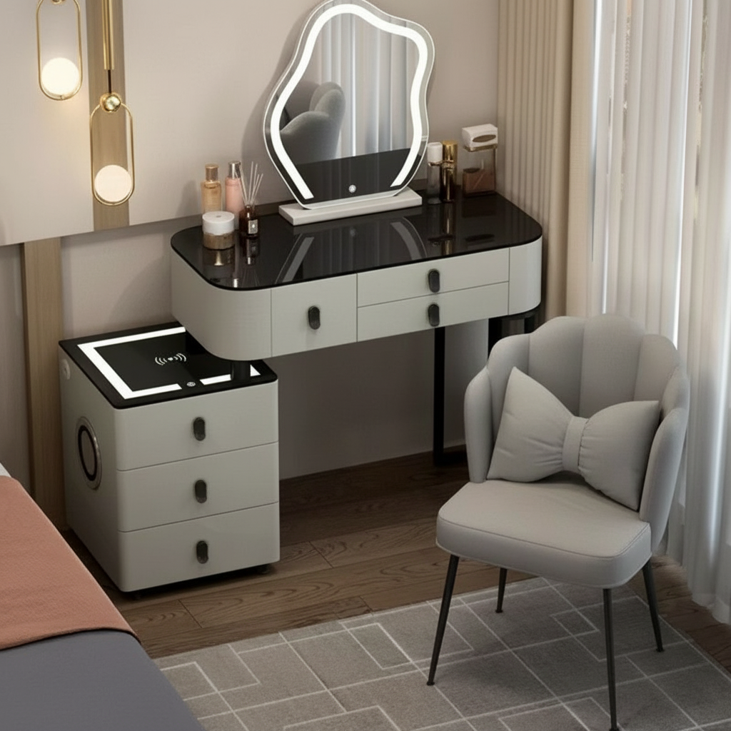 Lumira Soft - Toaletka LED Smart z ładowaniem Qi i Bluetooth