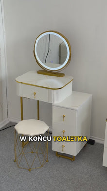 Elara - Toaletka z lustrem LED i krzesełkiem